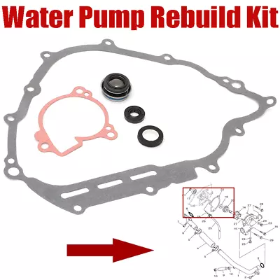 Engine Water Pump Rebuild Kit Oil Seal & Gasket For Yamaha GRIZZLY 550 700 RHINO • $12.99