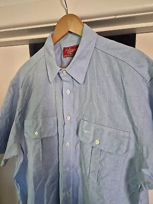 Rm Williams Short Sleeve Shirt. Blue. XXL. Made In Australi.Excellent Condition  • $30