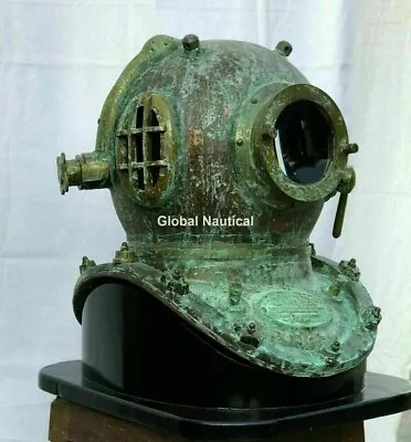 Antique Vintage Copper Diving Divers Navy Helmet Morse Deep Sea Base Not Include • $263.24