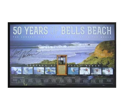 $295 • Buy 50 Years Bells Beach Hand Signed And Framed Joel Parkinson Surfing Sportsprint 