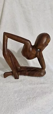 Thinking Man Wooden Abstract Sculpture • $25