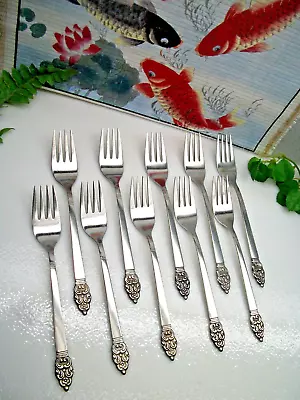 10   Oneida Community   VINLAND  Stainless Steel  Salad Or Dessert Forks • $39.98