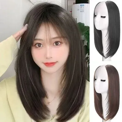 Clip Wig Clavicle Hair Invisible Seamless Hair Pads U-Shaped Half Head Wig • £7.70