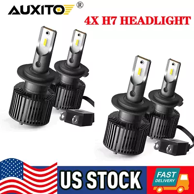 4x H7 LED Headlight Bulb Kit High Low Beam 120W 40000LM Super Bright 6000K White • $35.99