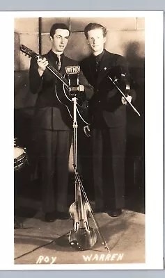 GUITAR & COUNTRY FIDDLE Radio Wfmd Frederick Md Real Photo Postcard Rppc • $16.65