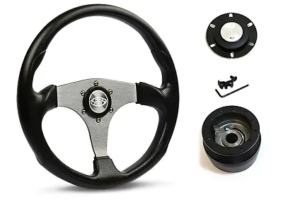 SAAS Steering Wheel SW515T-R & Boss For Nissan Navara D22 1997-ON • $194