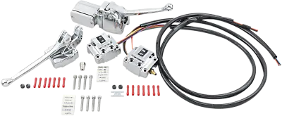 Chrome Brake Master Cylinder Handlebar Control Kit W Switch Sportster 1000 73-78 • $172.95