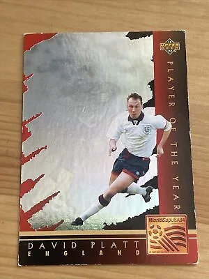 £5 • Buy David Platt Player Of The Year Upper Deck World Cup 1994 England