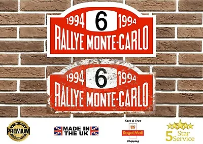 Rally Monte Carlo Plaque Plate 1994 Ford Escort RS Cosworth Garage Sign Man Cave • £17