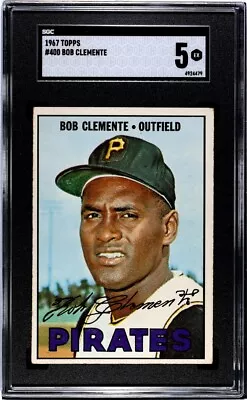 1967 Topps #400 Roberto Clemente SGC 5 Graded Vintage Baseball Card *CgC605* • $35