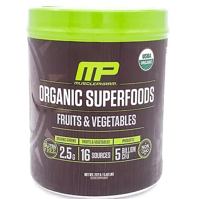 Muscle Pharm Organic Superfoods Fruits & Vegetables Powder 30 Servings  • $31.99