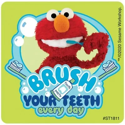 Elmo Stickers X 5 - Birthday Party Favours Elmo Brush Teeth Dental Stickers Loot • $1.77