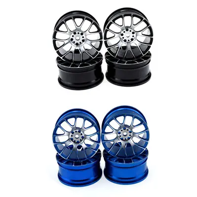 4x RC Alloy Wheels Rims Hex 12mm For 1/10 RC Crawler On-Road Drift Model Car • £22.67