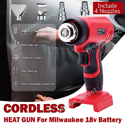 Cordless Electric Heat Gun Welding Gun Hot Air Gun For Milwaukee Battery 18V • $39.99