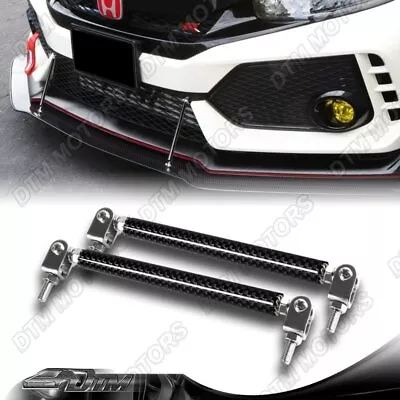 100mm Adjustable Carbon Fiber Look Bumper Splitter Lip Strut Support Rod Tie Bar • $13.99