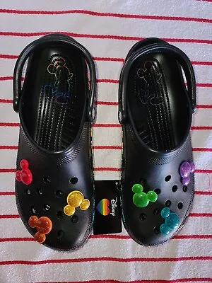 New Crocs Disney Rainbow Pride Celebration Mickey Mouse Clog 207755-0C4 Men 12 • $69