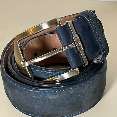 L.E.N. Lifestyle Italian Suede Belt Navy • $109.98