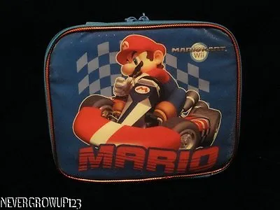 BOYS NINTENDO MARIO KART Wii BLUE INSULATED LUNCHBOX~NWT • $17.91