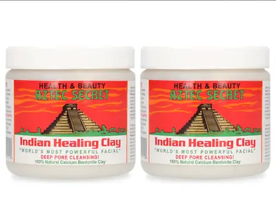 $23.05 • Buy 2 X Aztec Secret Indian Healing Clay Facial Deep Pore Cleansing Mask - 454g/1lb