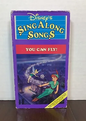 $11.99 • Buy Disneys Sing Along Songs - Peter Pan: You Can Fly VHS 1st Edition RARE Insert