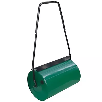 46L Lawn Roller | Manual Metal Grass Roller Aerator Water Sand Filled Gardening • £52.85