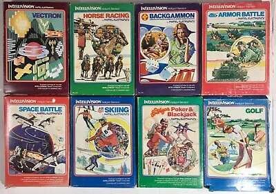Intellivision Boxed Vintage Video Game Cartridges Lot Of 8 Space Battle Vectron • $48.71