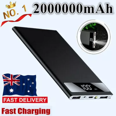 2000000mAh Portable Power Bank 2USB Fast Charger Battery Pack For Mobile Phone • $28.49