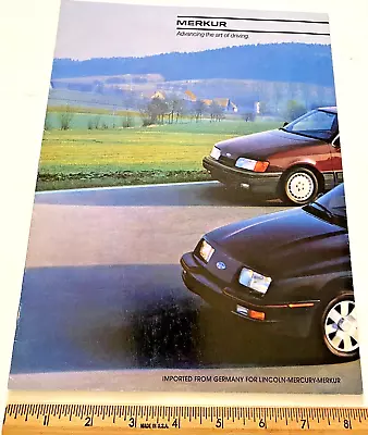 Vintage 1987 Merkur  Lincoln Mercury German Import Showroom Car Catalog Brochure • $6.50