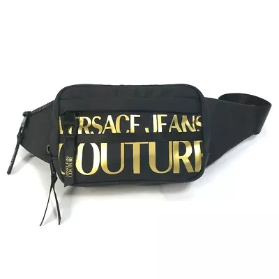 VERSACE VERSACE JEANS COUTURE Body Bag  Waist Pouch Nylon Black • $190