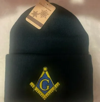 Masonic Logo   Embroidery Knit Beanie Unisex • $12