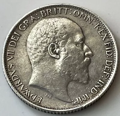 1906 Edward VII 0.925 Silver Sixpence 6d Coin • £21