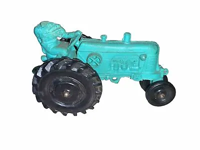 Vintage Auburn Green Rubber Farm Tractor Toy Made In USA • $5.45