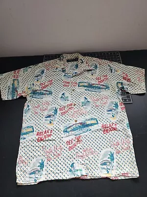 Newport Blue Island Brand Camp Shirt Men's XL All Over Dive Print Vacation  • $25.69