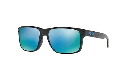 Oakley Men's Holbrook Blue Prizm Rectangular Sunglasses Black Matt Frames • $76.99