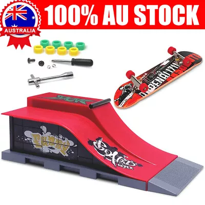 Mini Skatepark Park Ramp For Finger Board Skateboard Parts Set Kids Toy Gift • $17.89