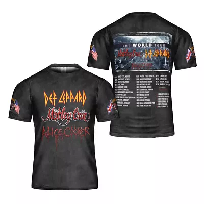 Def Leppard Motley Crue World Tour 2023 3D All Over Print T-Shirt Hoodie • $46.90