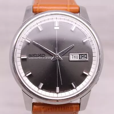 Vintage 1965 Seiko Weekdater 37mm Steel Mens Automatic Watch 6619-8010 • $149.99