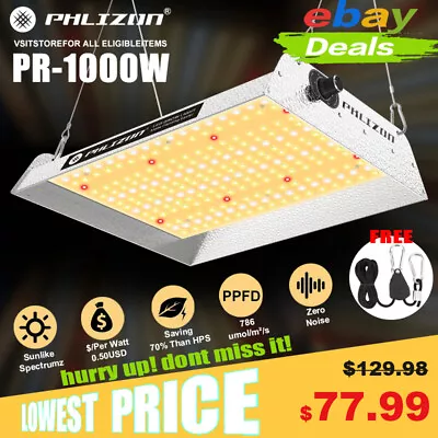 $131.92 • Buy 1000W Dimmable Led Grow Lights Full Spectrum Hydroponic Indoor Plants Veg Bloom