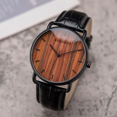 BOBOBIRD Classic Wooden Watch Rosewood Black • $69.99