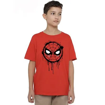 Marvel Kids T-Shirt Graff Parker Spiderman Top Tee 7-13 Years Official • £11.99