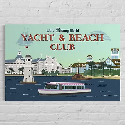 Walt Disney World Beach Club & Yacht Club Resort Poster Art • $18