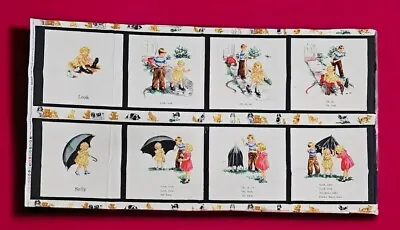 Vintage Michael Miller Dick And Jane Quilt Panel Sally Look Cotton Fabric OOP • $52.49