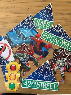 $10 • Buy Spider Man Party Decorations Vintage, Doc Ock, Green Goblin, Sand Man,