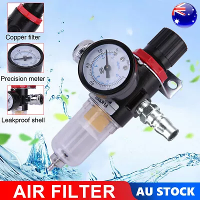 1/4  Air Compressor Moisture Water Trap Filter Regulator Separator With Mounted • $17.95