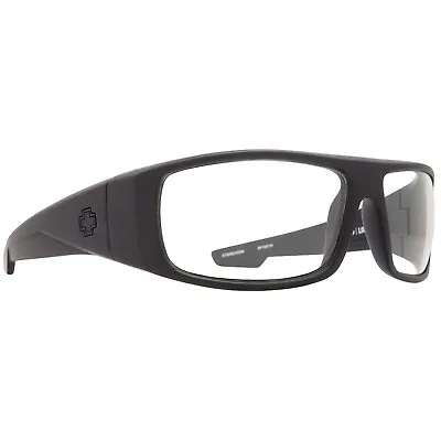 NWT Mens Spy+ Logan Sunglasses $105 Matte Black ANSI RX Frame Clear Lens ARC • $73.50