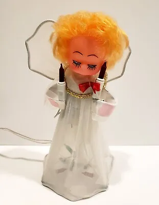 Vintage Angel Christmas Tree Topper Electric Lighted 9  Taiwan '60-70's HS Craft • $17.89