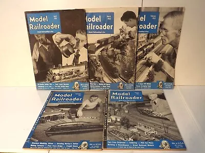 5 Model Railroader Magazines Apr. 51 Aug. 51 Sept. 51 Feb. 52 & Mar. 52 • $9.99