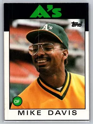 1986 Topps Baseball #165 Mike Davis - VG - Oakland Athletics • $1.25