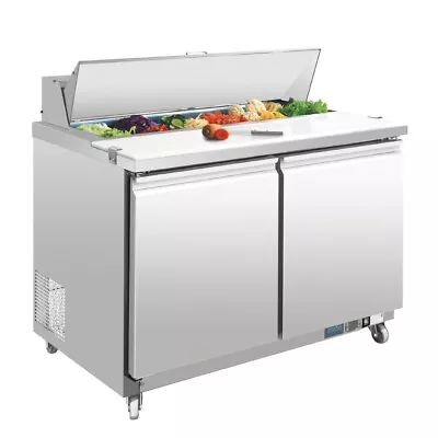 £1728.50 • Buy Polar 2 Door Mega Top Preparation Counter 405Ltr - GD882 Commercial Fridge