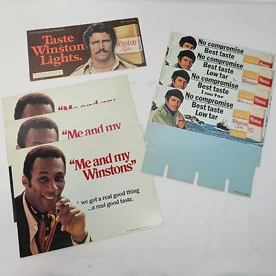  8 Vintage Winston Cigarette Cardstock Promo Display Advertising Signs 1970's • $32